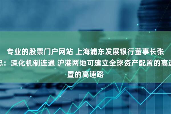 专业的股票门户网站 上海浦东发展银行董事长张为忠：深化机制连通 沪港两地可建立全球资产配置的高速路